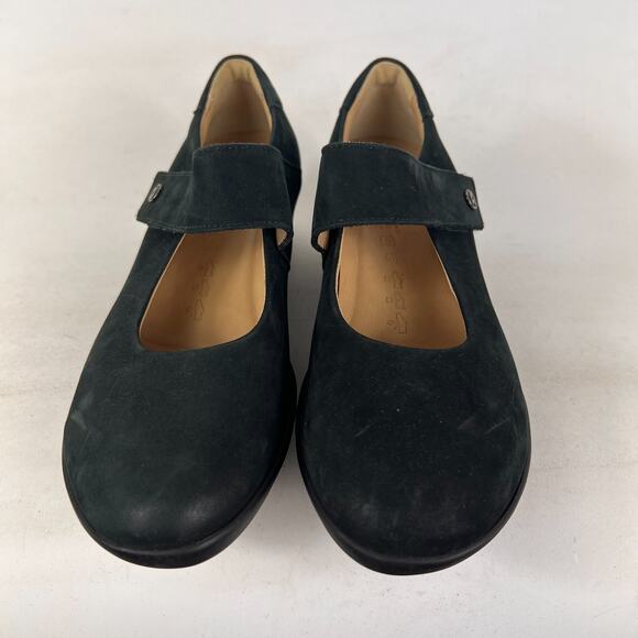 Hartjes mary jane women's size 6.5 black suede minimalist heels comfort shoes - Picture 4 of 11